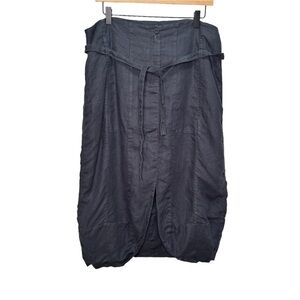 Annette Gortz for Since 1984 Grey Linen Midi Skirt Size 42